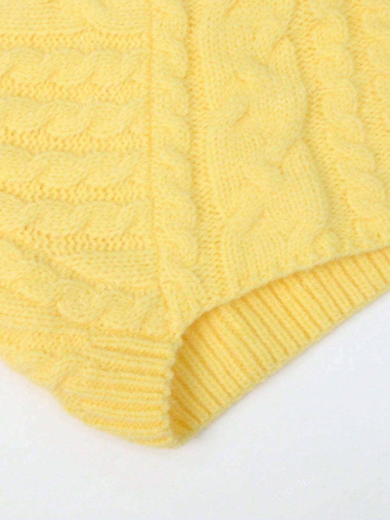 Autumn Winter Knit Sweater Thick French Style Loose Pullover Long Sleeve round Neck Jumper Back to School Fall Women Clothes Autumn Christmas New Year Chic (Pattern Random)