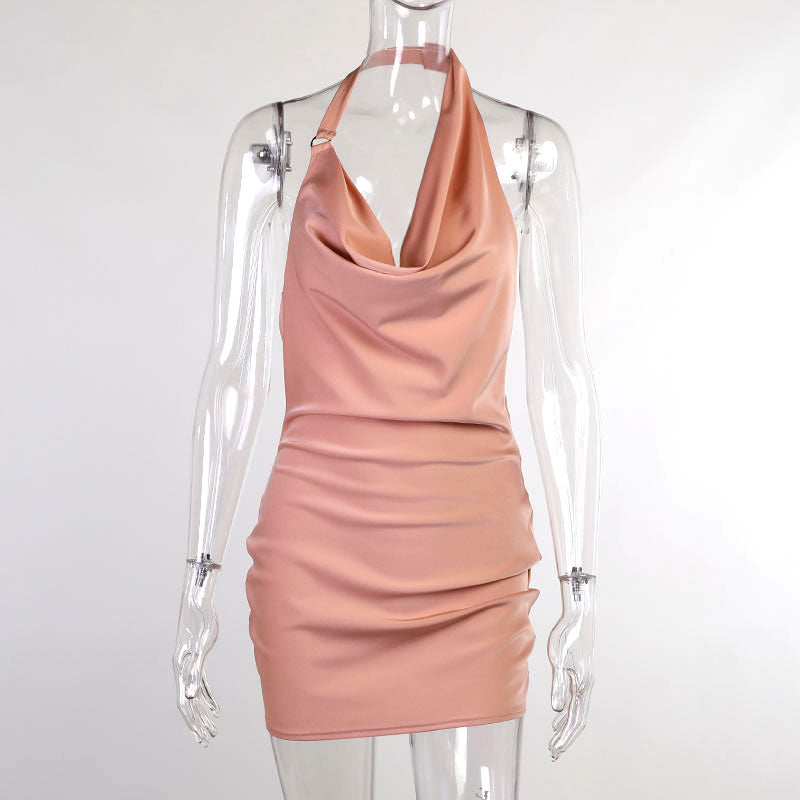 Satin Sizzle: The "I Can't Dance Without Tripping" Summer Mini Dress!