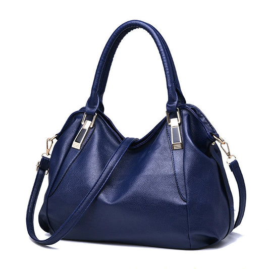 Crossbody Bags for Women Fashion Soft Leather Large Capacity Bag One Shoulder Bag Handbag Dark Blue